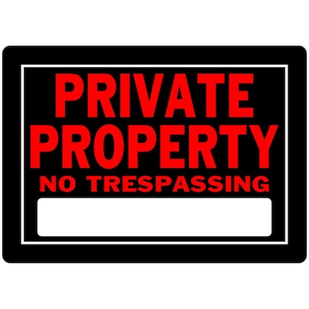 Hillman HILLMAN English Black No Trespassing Sign 10 in. H X 14 in. W, PK6 840147